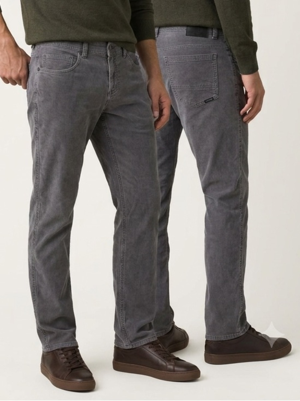 PRANA Slim Fit Corduroy Pant 33w x 32 l Charcoal Gray $99 Retail EUC
